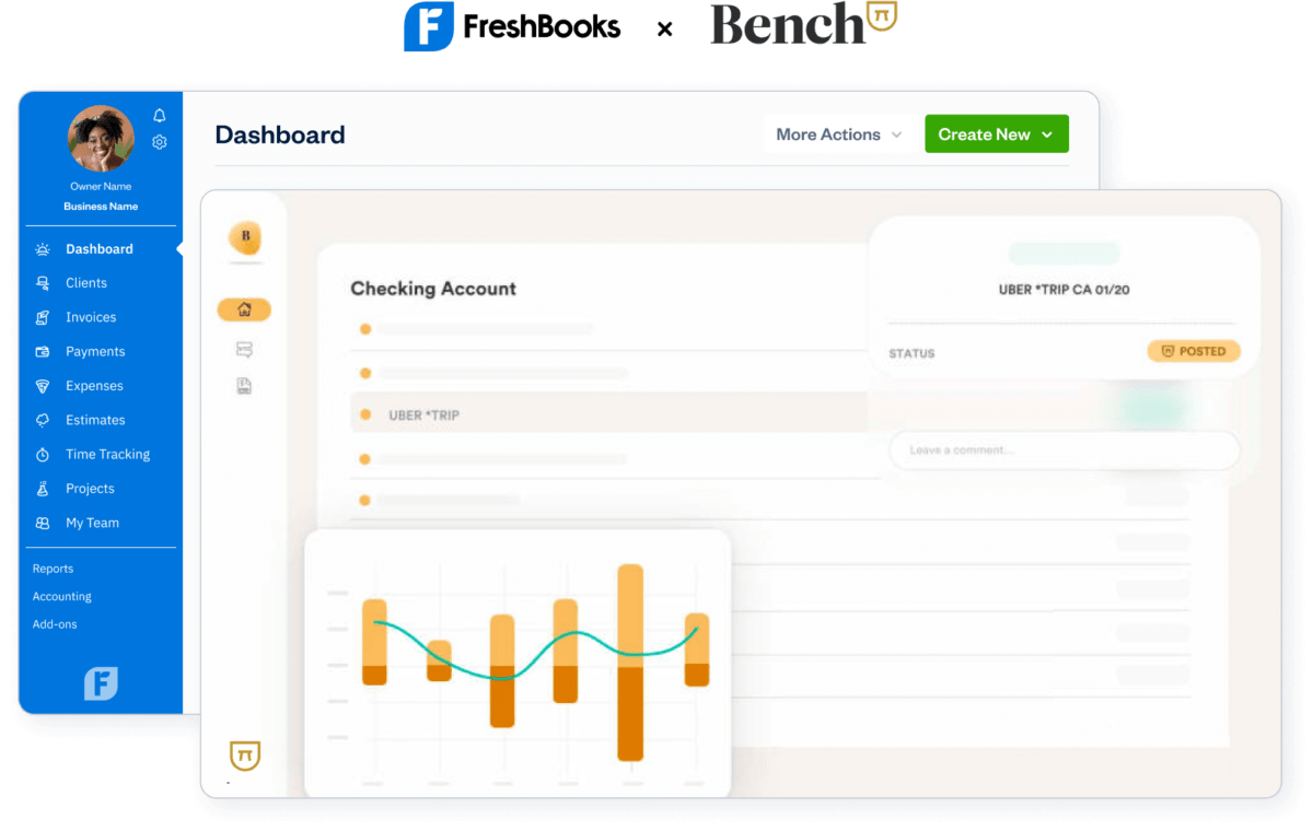 bookkeeping dashboard