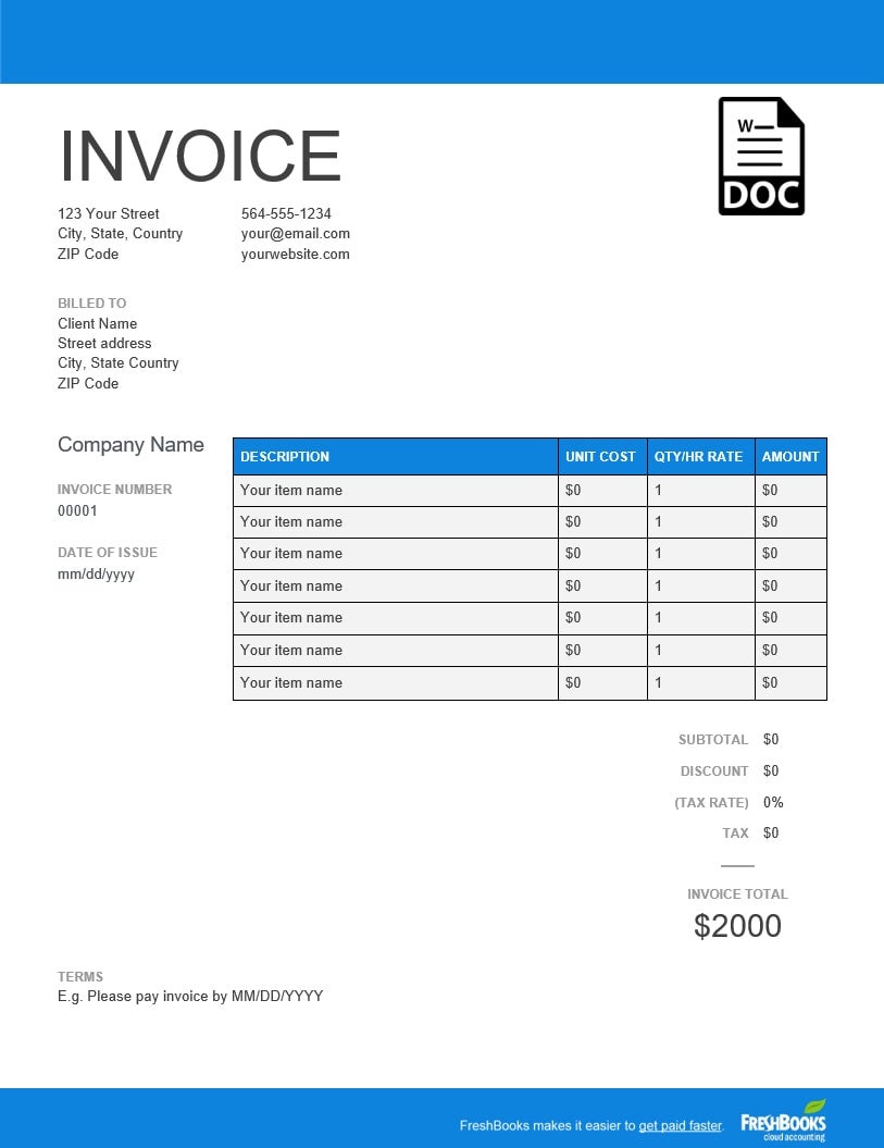 invoice template