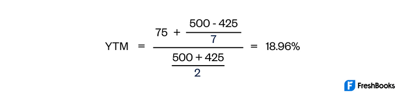 Yield to Maturity Calculation