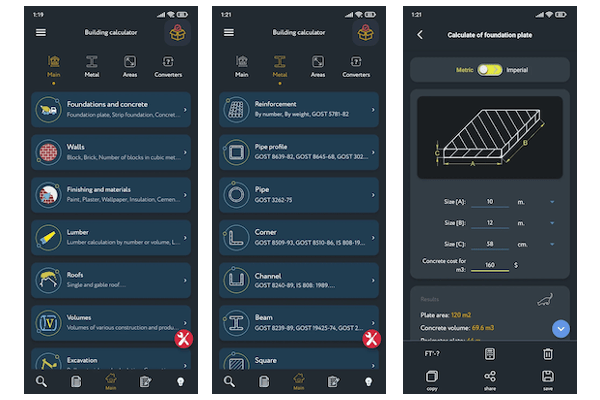 Construction Calculator by Will Maze