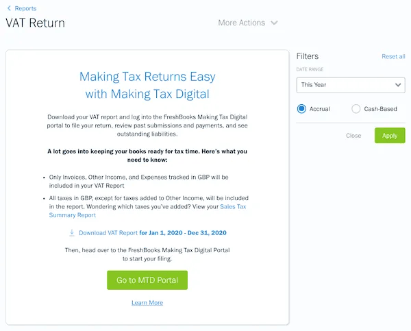 MTD VAT Return