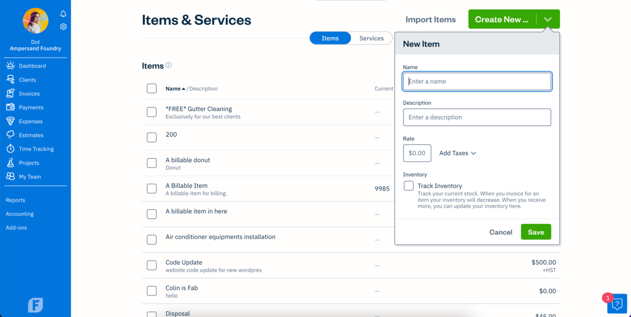 inventory tracking