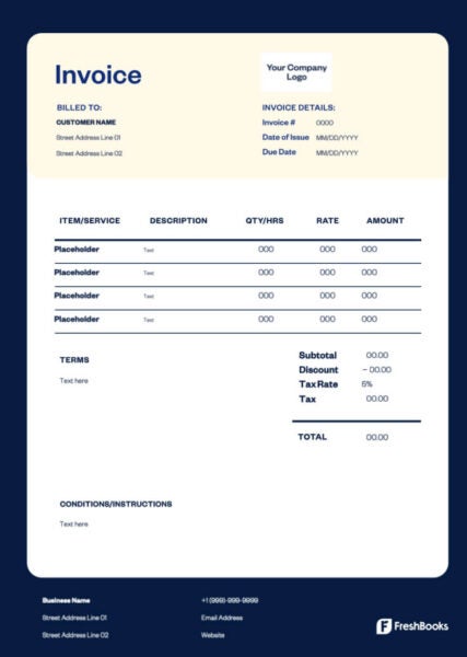 Free Consultant Invoice Template