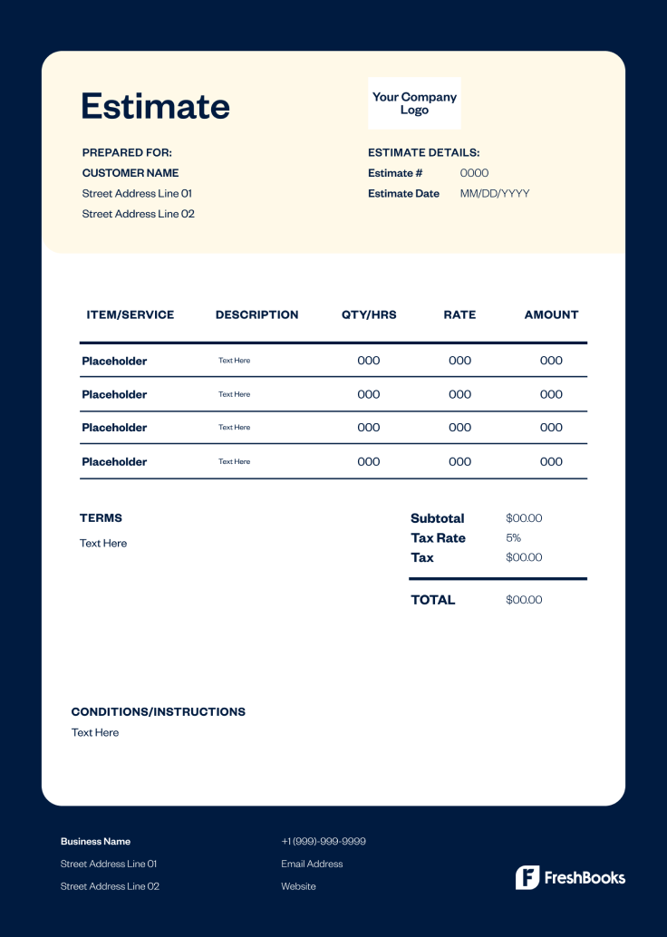 Cleaning Estimate Template - Style 4