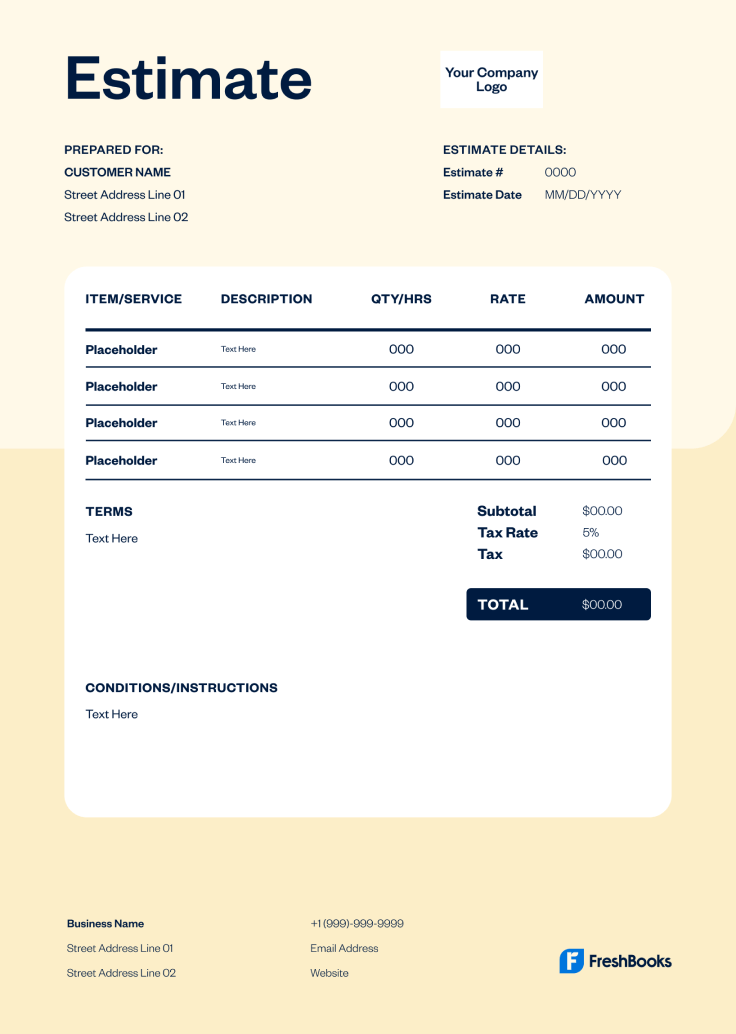 Commerical Cleaning Estimate Template - Style 10