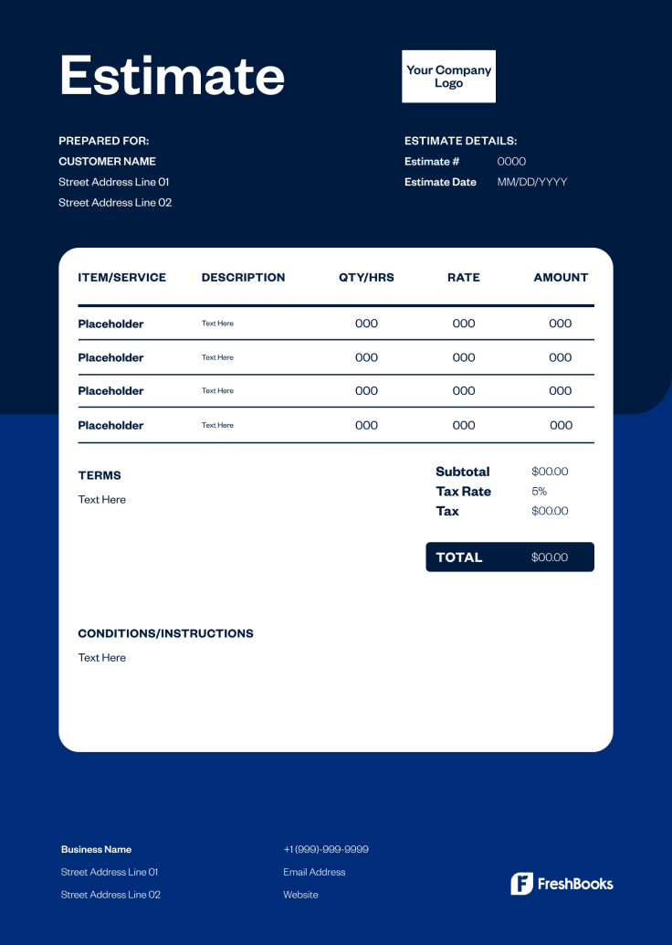 HVAC Estimate Template - Style 11